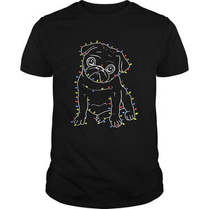 Pug Christmas Lights Xmas Shirt